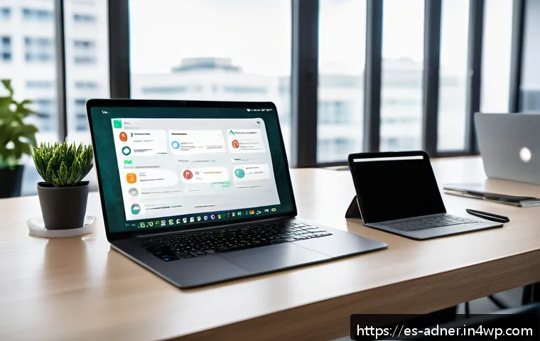 다크 소셜 마케팅 캠페인 설계하기 - A professional digital marketing workspace showing a laptop screen with analytics dashboards highlig...